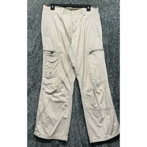 Gap Womens Size 32 Beige Military Paratrooper Style Bleached Pants (K3)